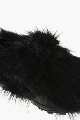 Eco-Fur Lace-Up Shoes