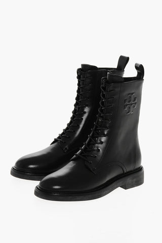 Anfibi DOUBLE-T in Pelle con Zip Interna