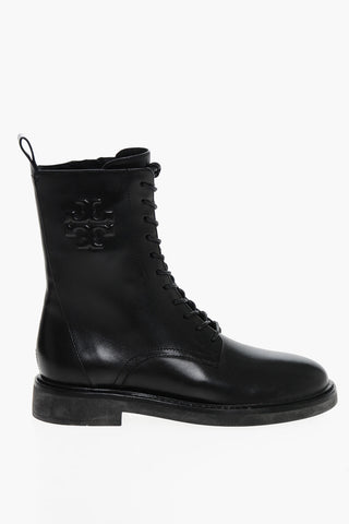 Anfibi DOUBLE-T in Pelle con Zip Interna