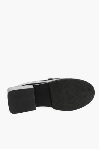 Eco-Patent Leather Loafers with Front Logo