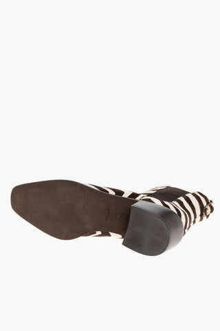 포니 헤어 첼시 부츠 제브라 패턴 5cm