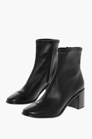 Lederstiefeletten CAP-TOE mit Innenreißverschluss 7 cm