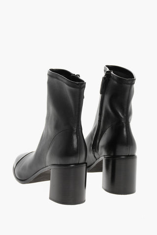 Lederstiefeletten CAP-TOE mit Innenreißverschluss 7 cm
