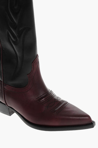 Two-Tone Leather Western Boots SANTA FE 5cm