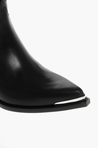 Leder Western-Stiefeletten CLARA mit Spitzer Spitze 7cm