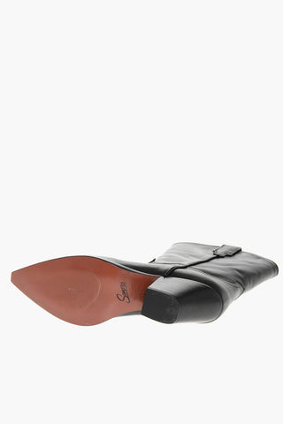 Leder Western-Stiefeletten CLARA mit Spitzer Spitze 7cm