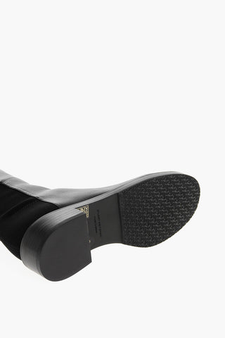 Stivali Sopra al Ginocchio in Pelle con Design Pull-on