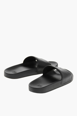 Slides in Eco-pelle con Logo in Rilievo