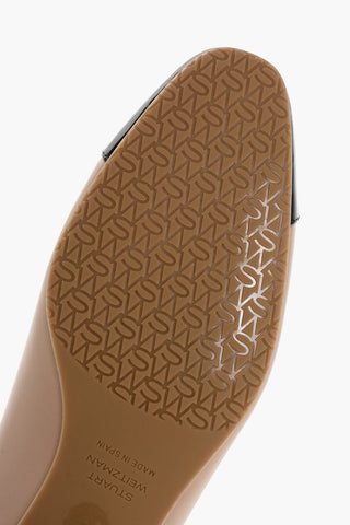 Leather PEARL Ballet Flats with Patent Contrasting Toe