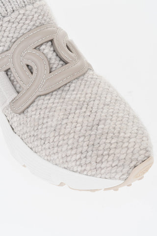 Knitted Sock Sneakers with Front Logo