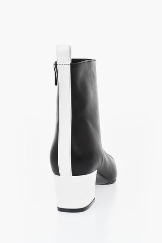투톤 앵클 부츠 ESTIME BIS 에나멜 디테일 6cm