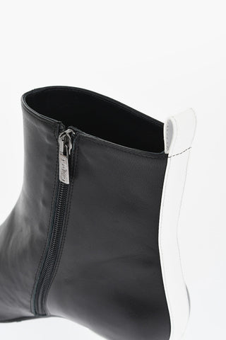 투톤 앵클 부츠 ESTIME BIS 에나멜 디테일 6cm