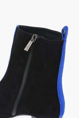 Suede Ankle Boots AUDREY with Contrast Detail 5cm