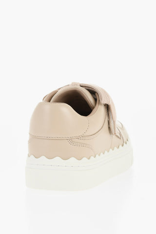 Leather LAUREN Sneakers with Velcro Detail