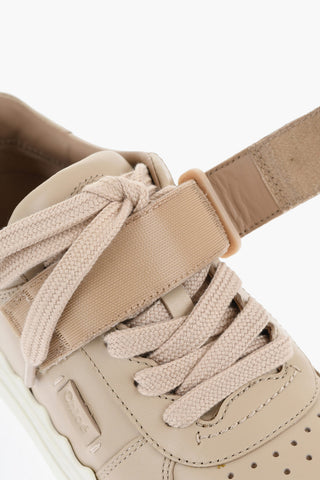 Leather LAUREN Sneakers with Velcro Detail