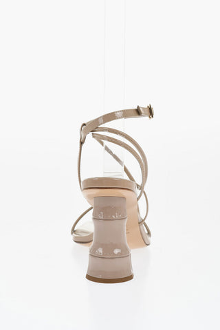 Lackleder-Sandalen mit Statement-Absatz 10cm