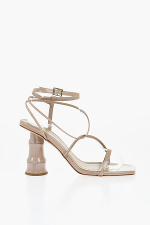 Lackleder-Sandalen mit Statement-Absatz 10cm