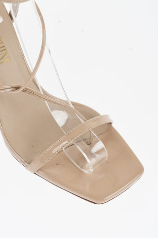 Lackleder-Sandalen mit Statement-Absatz 10cm