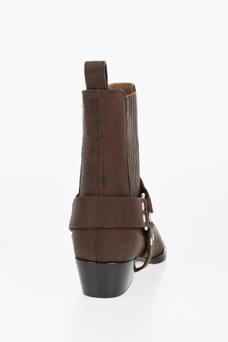 Leather HELENA Western Booties 4cm