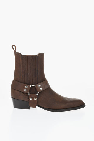 Leather HELENA Western Booties 4cm