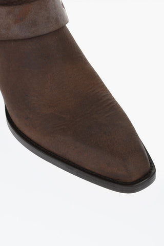 Leather HELENA Western Booties 4cm