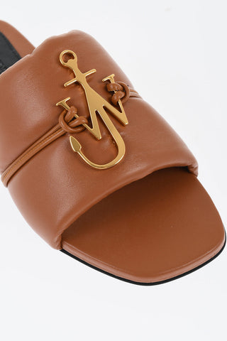 Eco-Leather Slides with Front Logo