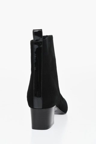 Stiefeletten aus Wildleder ESTIME mit Lackspitze 5cm