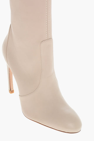 Leder-Stiefeletten DUNE mit geschwungenem Absatz 10cm