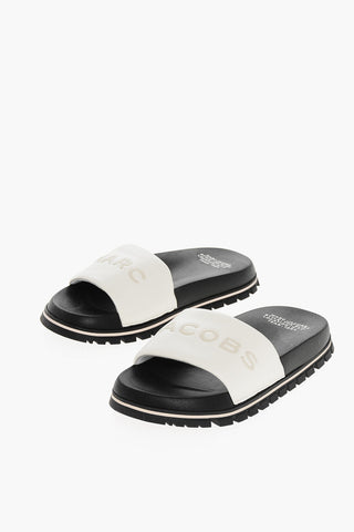 Slides in Pelle THE SLIDE con Logo in Rilievo