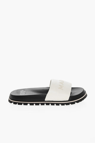 Slides in Pelle THE SLIDE con Logo in Rilievo