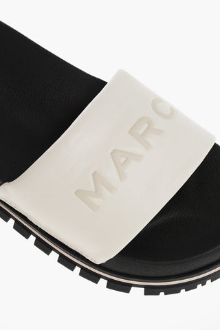 Slides in Pelle THE SLIDE con Logo in Rilievo