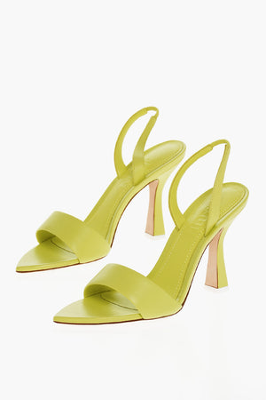 가죽 슬링백 샌들 LILY 스풀 힐 10cm