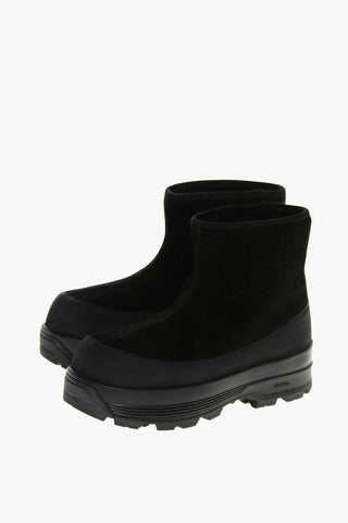 Solid Color Suede Booties with Sole 6cm