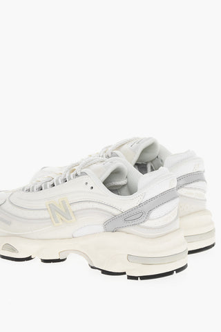 Leather Low-Top Sneakers with Rubber Detail