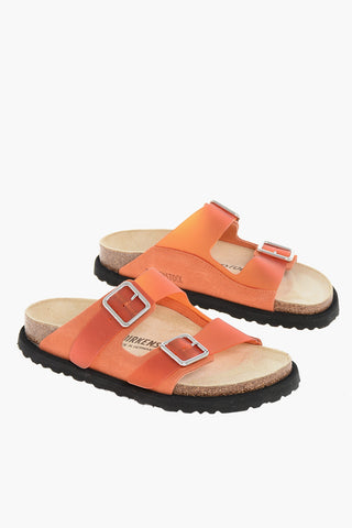 Suede and PVC Sandals ARIZONA with Double Buckle