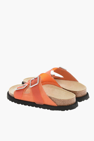 Suede and PVC Sandals ARIZONA with Double Buckle