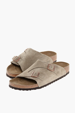 Suede ZURICH Sandals with Double Buckle