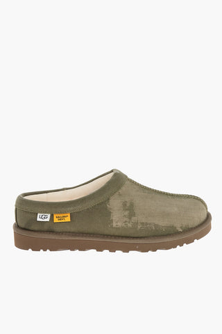 GALLERY DEEP Vintage Effect Sabot with Faux Fur Inner