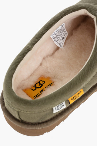 GALLERY DEEP Vintage Effect Sabot with Faux Fur Inner