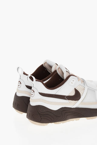 Tricolor Fabric and Leather Low-Top Sneakers