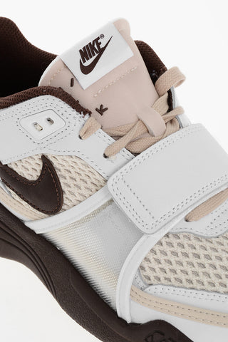 Tricolor Fabric and Leather Low-Top Sneakers