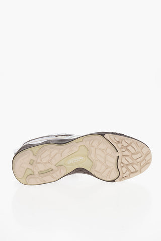 Tricolor Fabric and Leather Low-Top Sneakers