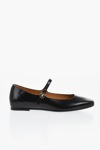 Leather Mary Jane Ballet Flats