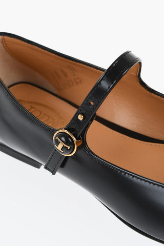 Leather Mary Jane Ballet Flats