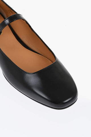 Leather Mary Jane Ballet Flats