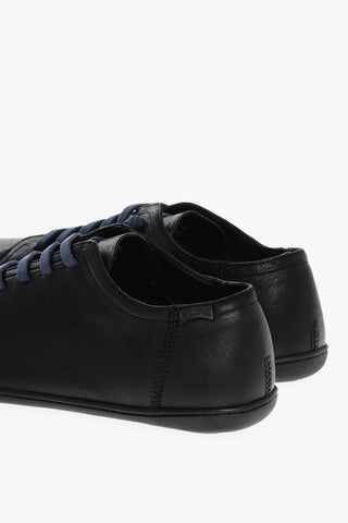 Sneakers Basse In Pelle a Tinta Unita