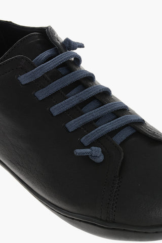 Sneakers Basse In Pelle a Tinta Unita