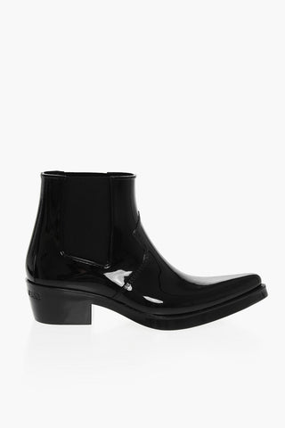 JEANS Patent Faux Leather Boots 5cm