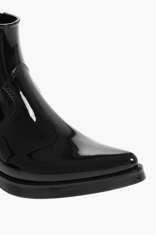 JEANS Patent Faux Leather Boots 5cm