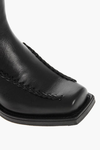Leather Chelsea Boots with Square Toe 3cm